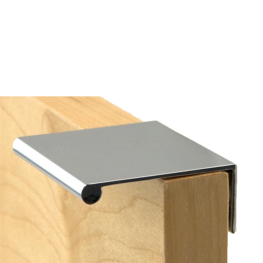 Liberty Hardware Modern Edge 3 Inch Center To Center Aluminum Berenson 1-3/4 Inch Length Polished Chrome Finger Pull 1053-4026- - Liberty Hardware Modern Edge 3 Inch Center To Center Aluminum